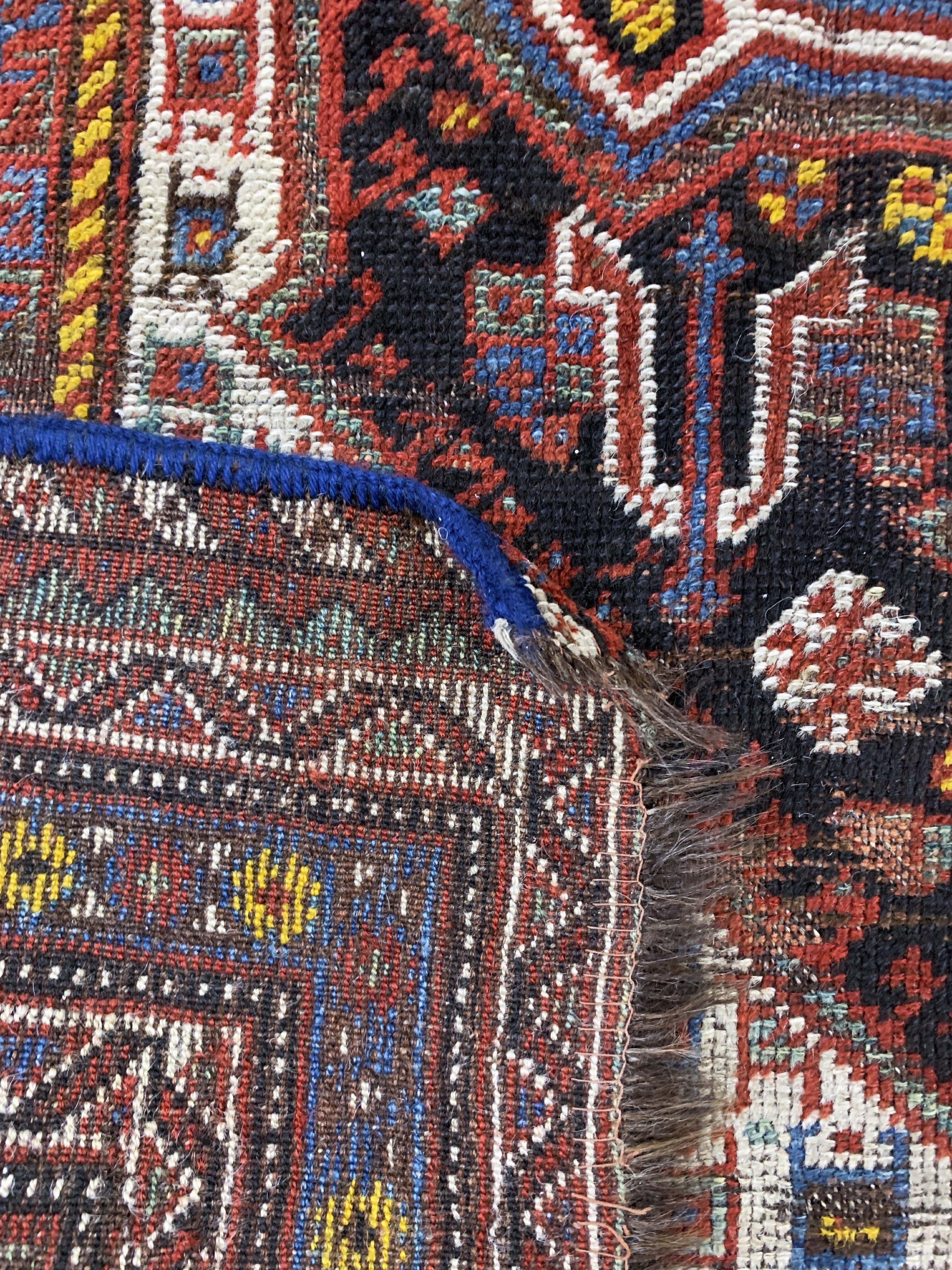 Detail h: Khamseh antik, Persien, um 1900, Wolle auf Wolle, ca. 242 x 170 cm, EHZ: 4
