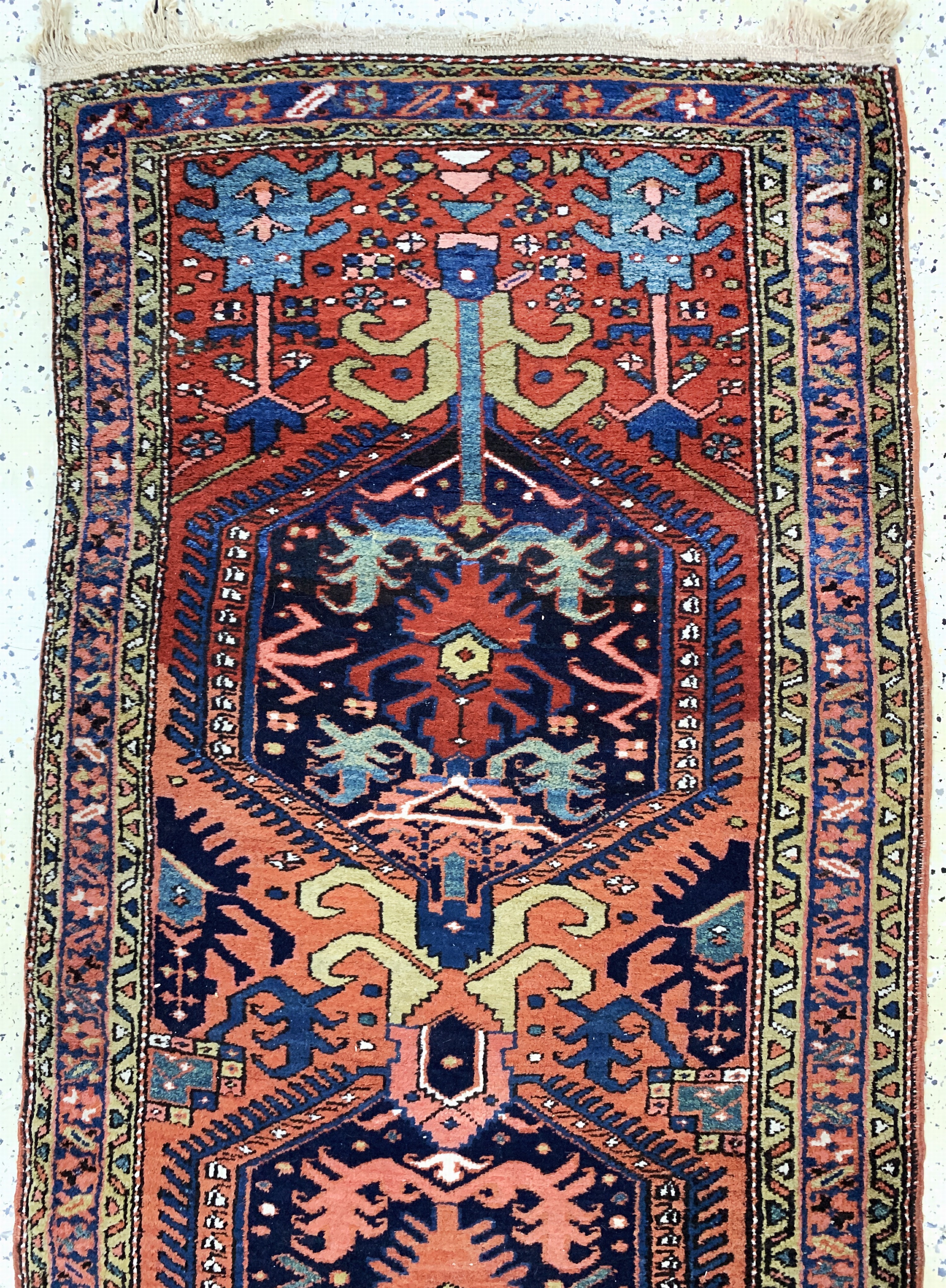 Detail a: Heriz alt, Persien, Anfang 20.Jhd, Wolle auf Baumwolle, ca. 303 x 90 cm, EHZ: 2