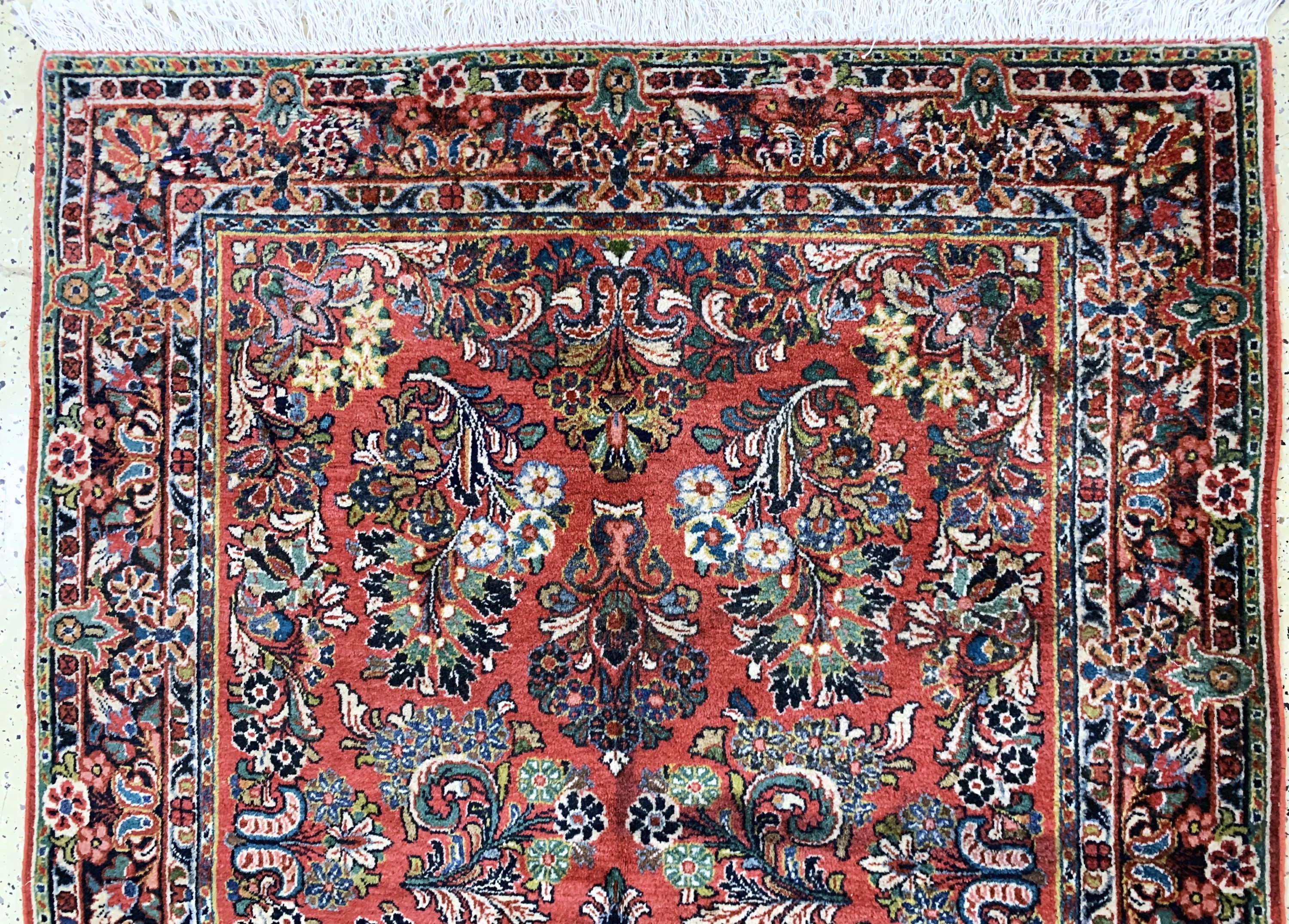 Detail a: Sarogh US Re-Import, Persien, Anfang 20.Jhd., Wolle auf Baumwolle, ca. 356 x 133 cm, EHZ: 2(Fransen erneuert).