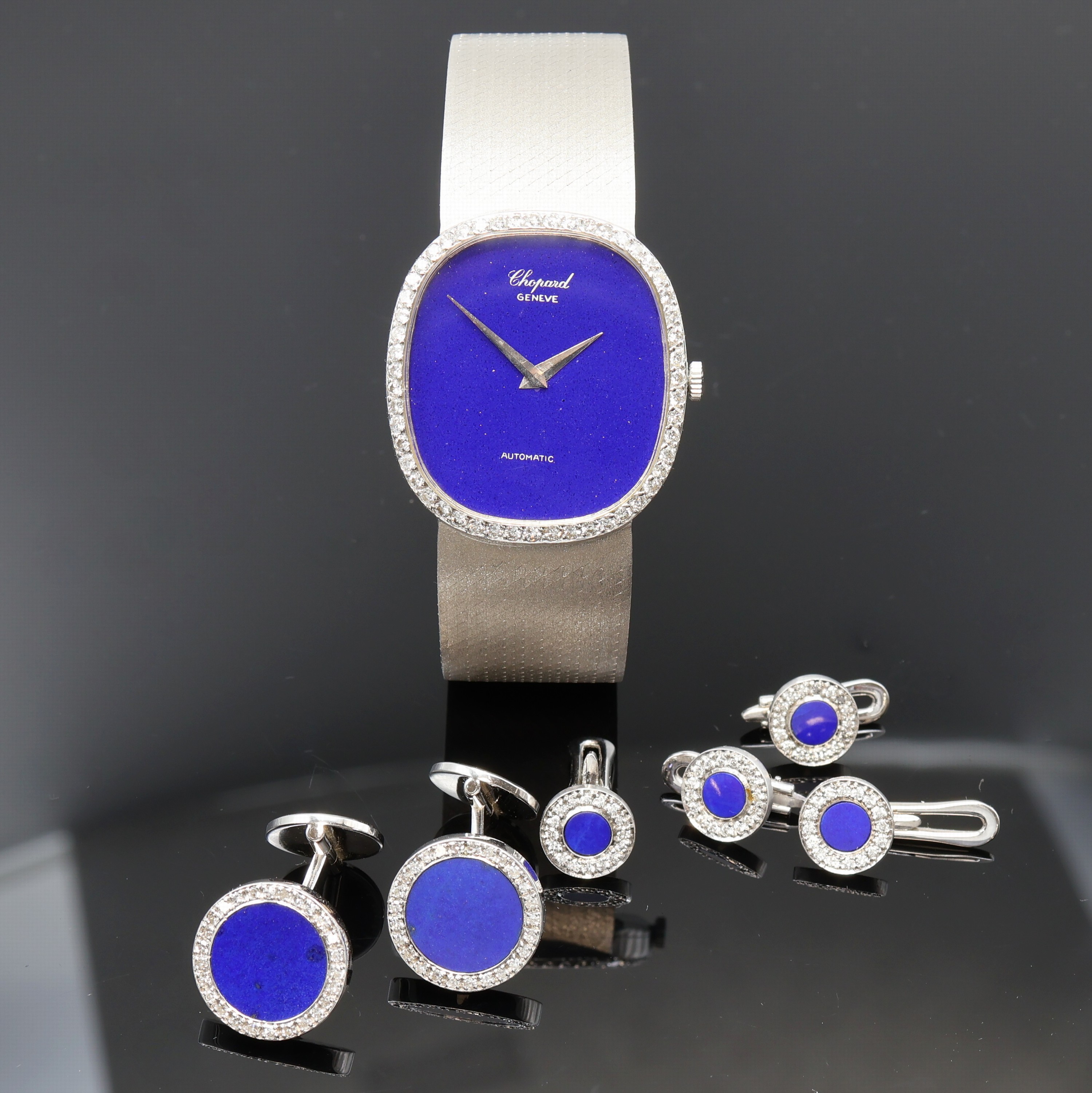 Image 27084892 - CHOPARD ausgefallene Armbanduhr in WG 750/000 mit Diamanten, Lapislazuli-Zifferblatt ...