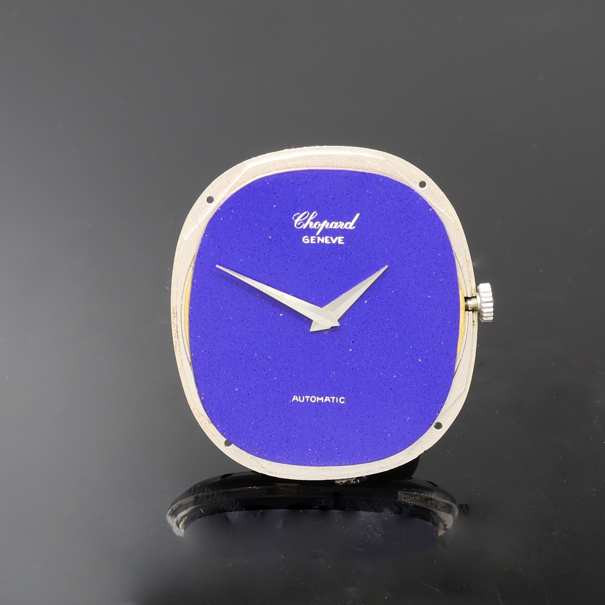 Detail e: CHOPARD ausgefallene Armbanduhr in WG 750/000 mit Diamanten, Lapislazuli-Zifferblatt Referenz 2080 1 und dazu passende neutrale Manschetten- und ...
