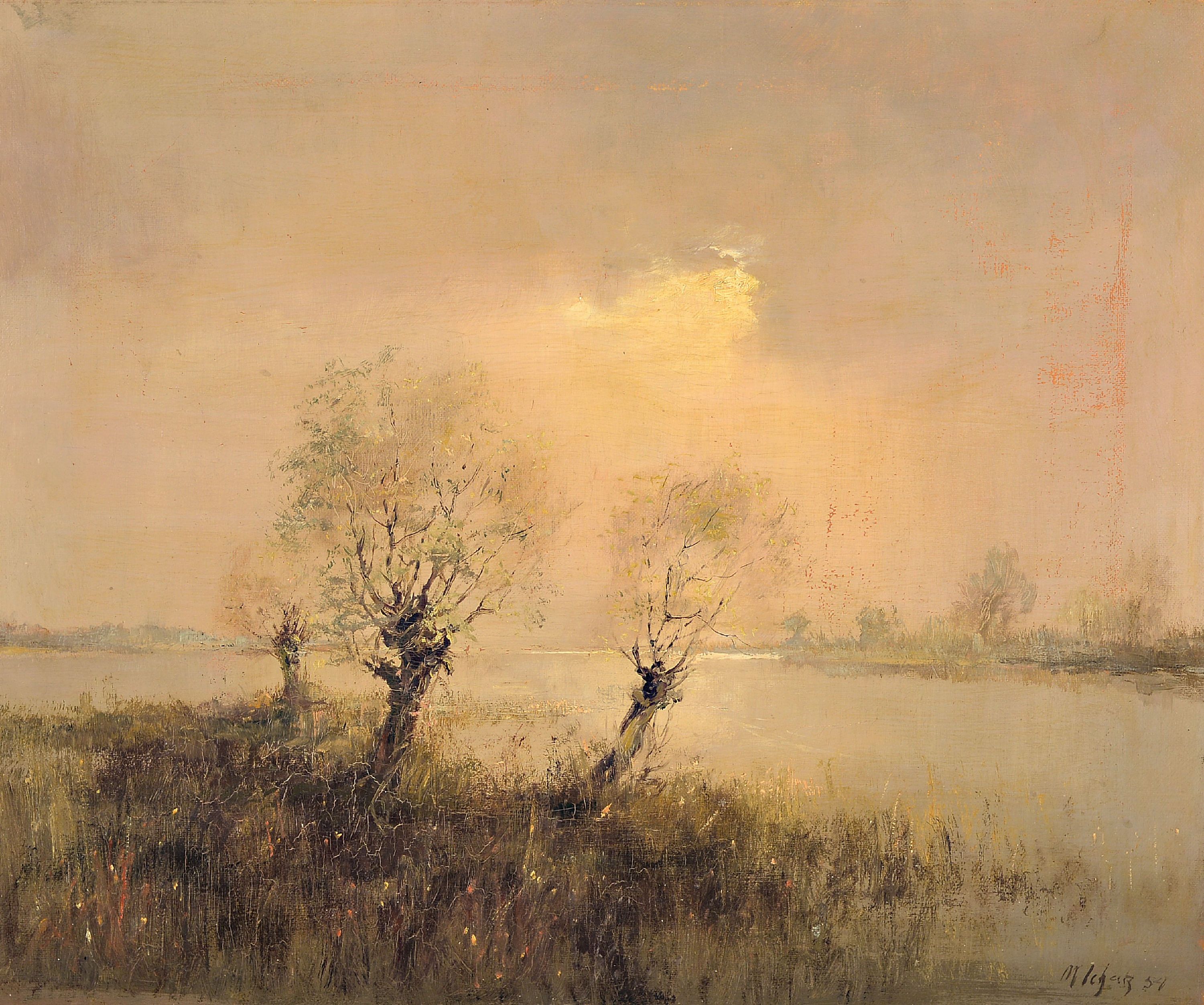 Image 27084896 - Manfred Schatz, 1925 Bad Stepenitz-2004, Moorlandschaft im Winter bei fahlem Licht, ...