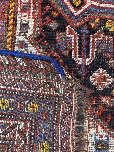 27084865h - Khamseh antik, Persien, um 1900, Wolle auf Wolle, ca. 242 x 170 cm, EHZ: 4 ...