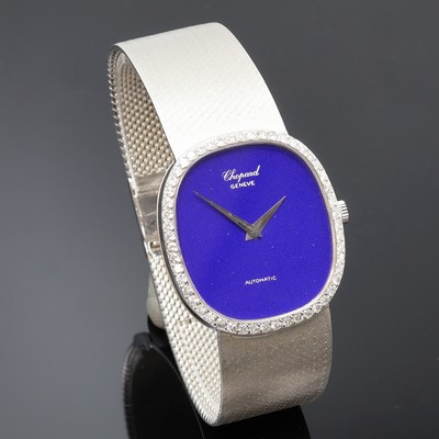 27084892b - CHOPARD ausgefallene Armbanduhr in WG 750/000 mit Diamanten, Lapislazuli-Zifferblatt ...