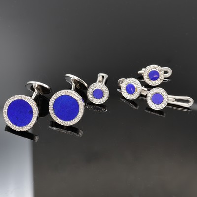 27084892i - CHOPARD ausgefallene Armbanduhr in WG 750/000 mit Diamanten, Lapislazuli-Zifferblatt ...