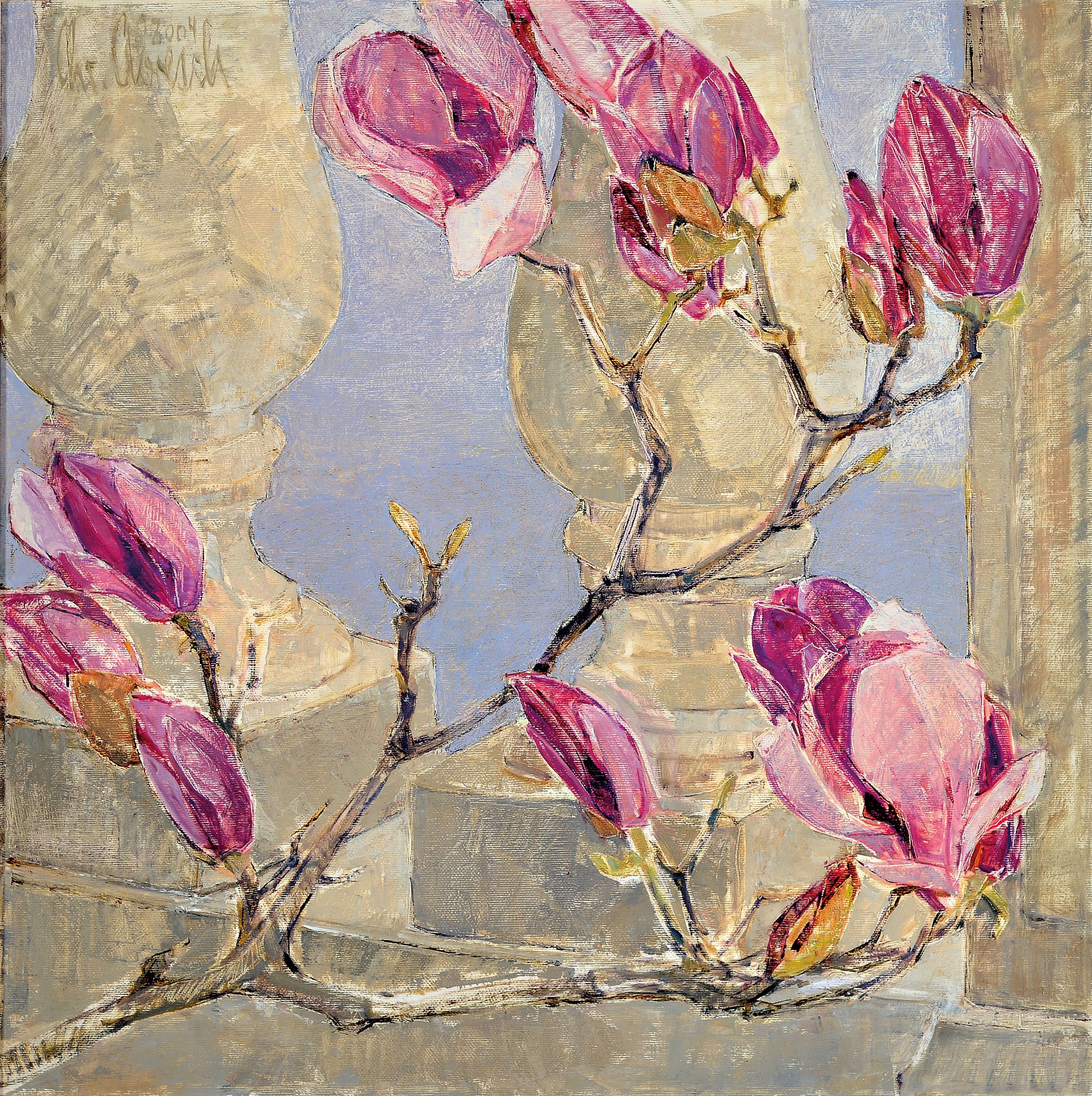 Image 27085127 - Christel Abresch, 1931 Sulzbach-2011 Neustadt a.d.Weinstraße, Blühender Magnolienzweig ...