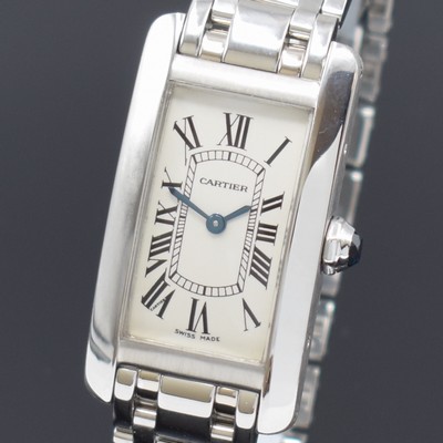 27085336a - CARTIER Tank Americaine in WG 750/000 Referenz 2489, quarz, Boden 4-fach verschr., ...