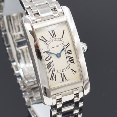 27085336c - CARTIER Tank Americaine in WG 750/000 Referenz 2489, quarz, Boden 4-fach verschr., ...