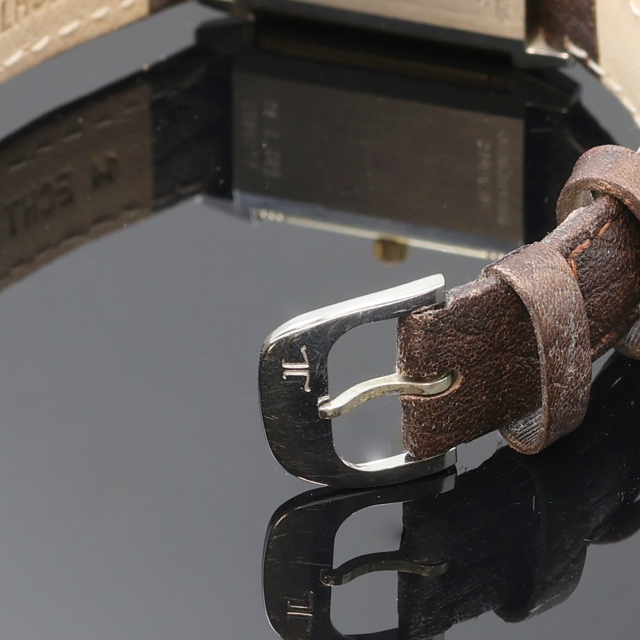 Detail b: Jaeger-LeCoultre Damenarmbanduhr Reverso Referenz 260.5.86, Schweiz um 2005, Handaufzug, um 180 Grad drehbares Wendegehäuse in Edelstahl/Gold ...
