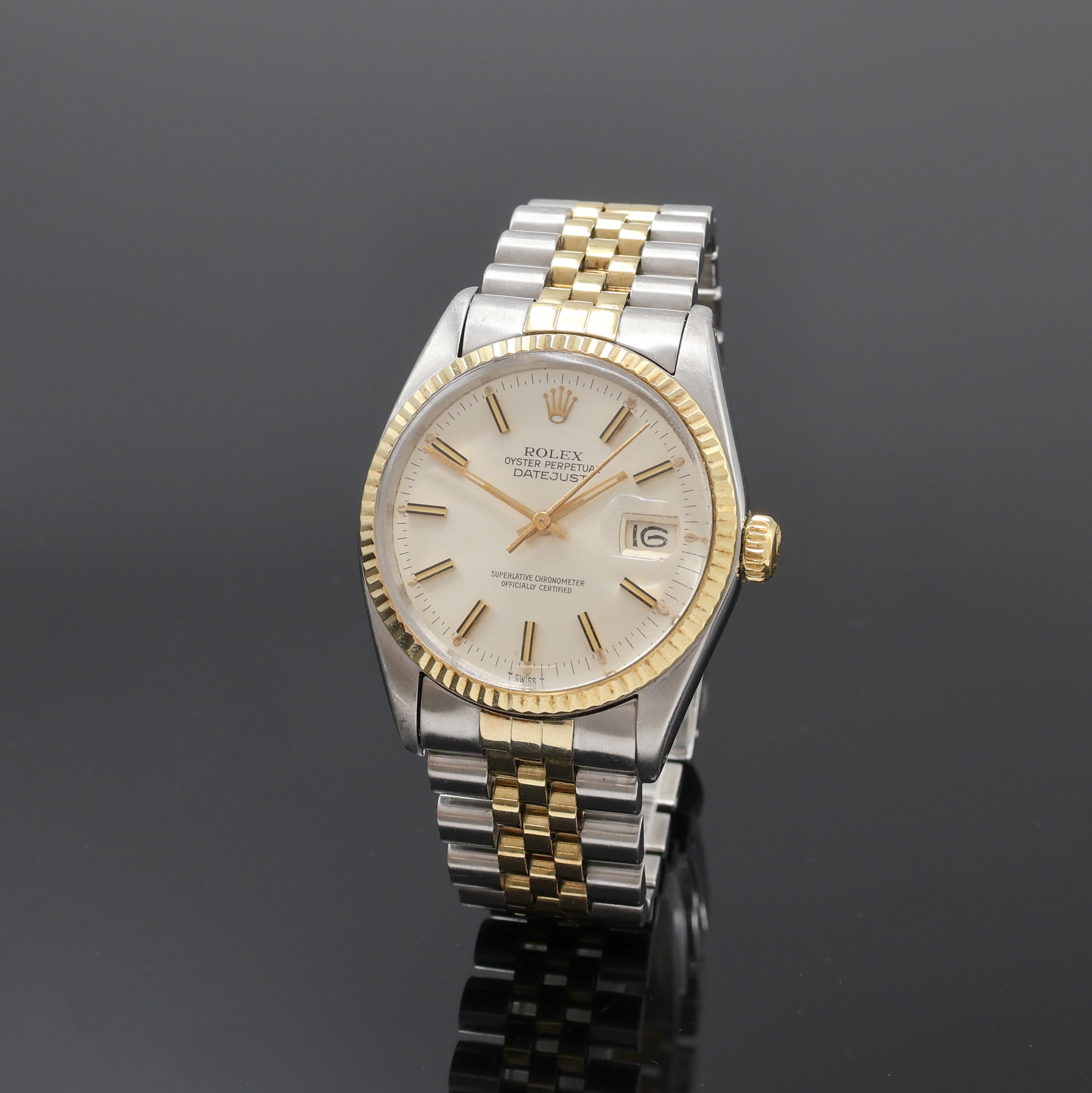 Image 27085578 - ROLEX Datejust Herrenarmbanduhr in Stahl/Gold Referenz 16013, Schweiz um 1979, ...