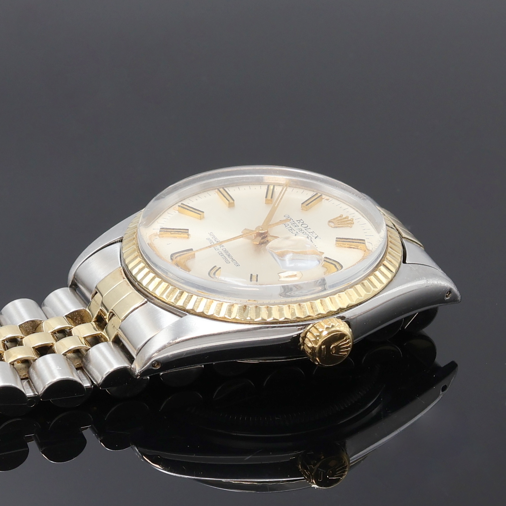 Detail d: ROLEX Datejust Herrenarmbanduhr in Stahl/Gold Referenz 16013, Schweiz um 1979, Automatik, verschr. Oystergeh., orig. Jubileeband Ref. 62523.H14, ...