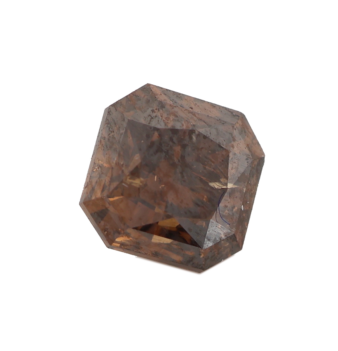 Detail a: Loser Diamant, Radiant, 0.52 ct Natural Fancy Deep Brown/si2, 4.27 x 4.24 x 3.19 mm, PoliturGut, Symmetrie Gut, Fluoreszenz keine, GEM REPORT ...