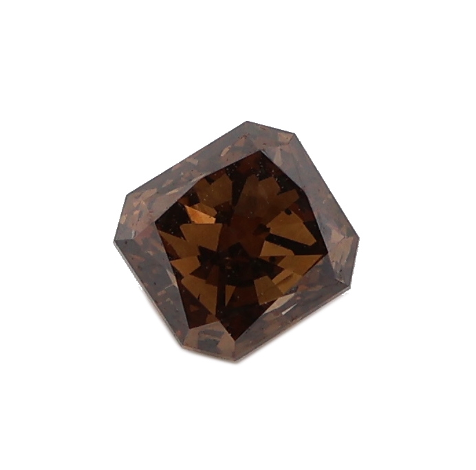 Image 27085655 - Loser Diamant, Radiant, 0.50 ct Natural Fancy Deep Orangy Brown/si1, 4.25 x 4.00 x 2.86 ...