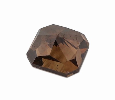27085655a - Loser Diamant, Radiant, 0.50 ct Natural Fancy Deep Orangy Brown/si1, 4.25 x 4.00 x 2.86 ...