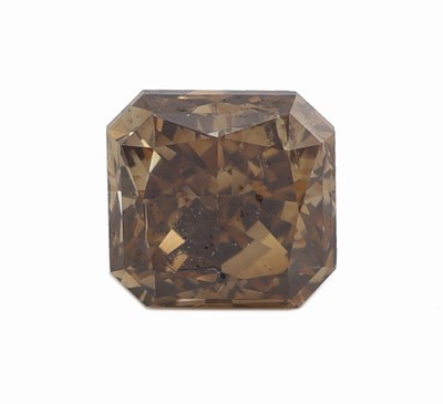 27085657b - Loser Diamant, Radiant, 0.52 ct Natural Fancy Intense Yellowish Brown/si2, 4.28 x 4.14 x ...