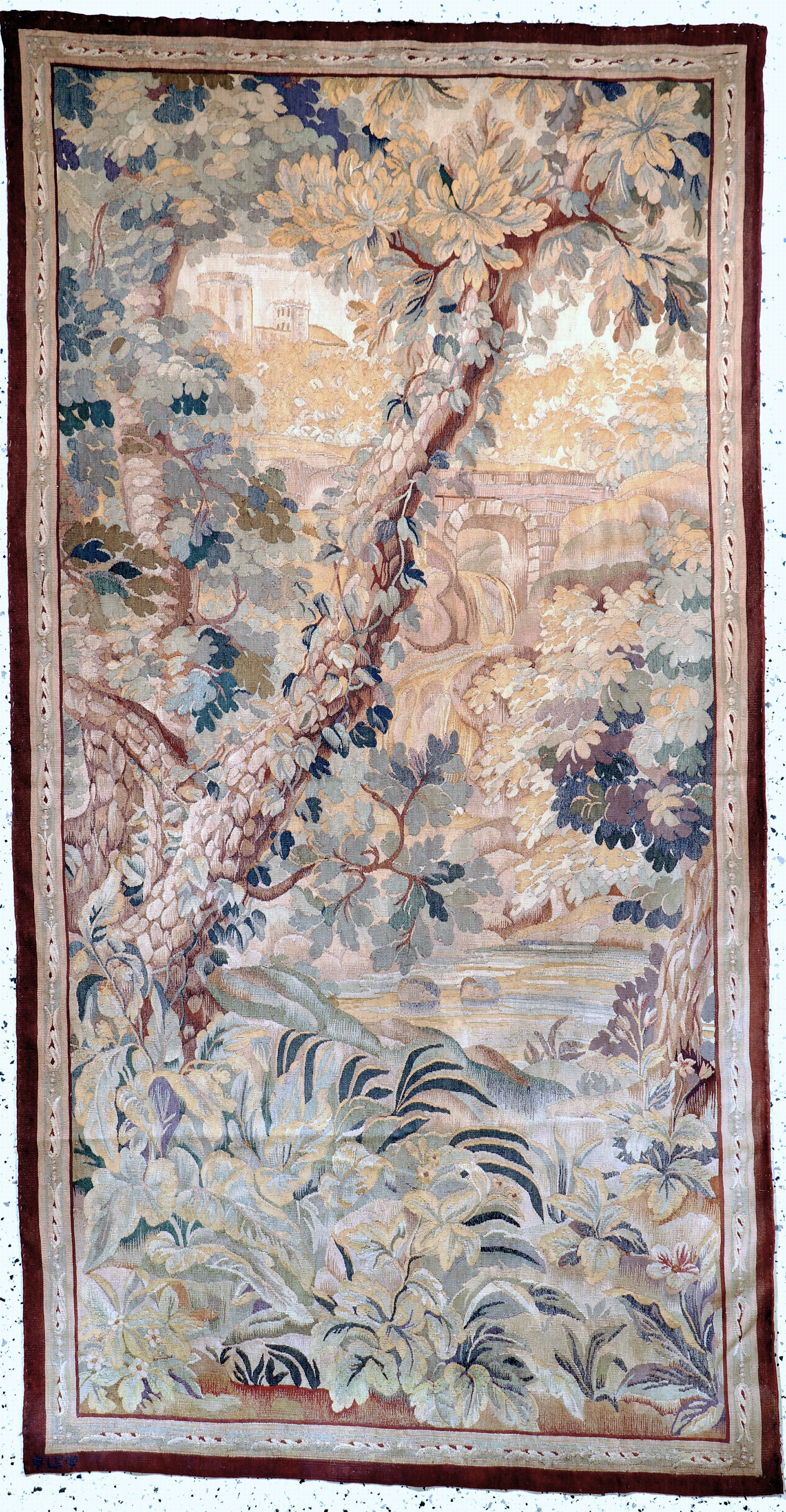 Image 27085700 - Tapisserie´Flandern´antik, signiert´LK´, um1900, Wolle auf Baumwolle, ca. 230 x 120 cm, ...