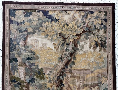 27085700a - Tapisserie´Flandern´antik, signiert´LK´, um1900, Wolle auf Baumwolle, ca. 230 x 120 cm, ...