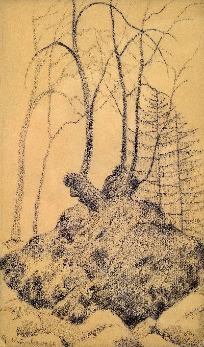 Image Gustav Wunderwald, 1882 Köln-1945 Berlin, Kahle Bäume, Bleistiftzeichnung auf Papier, ...