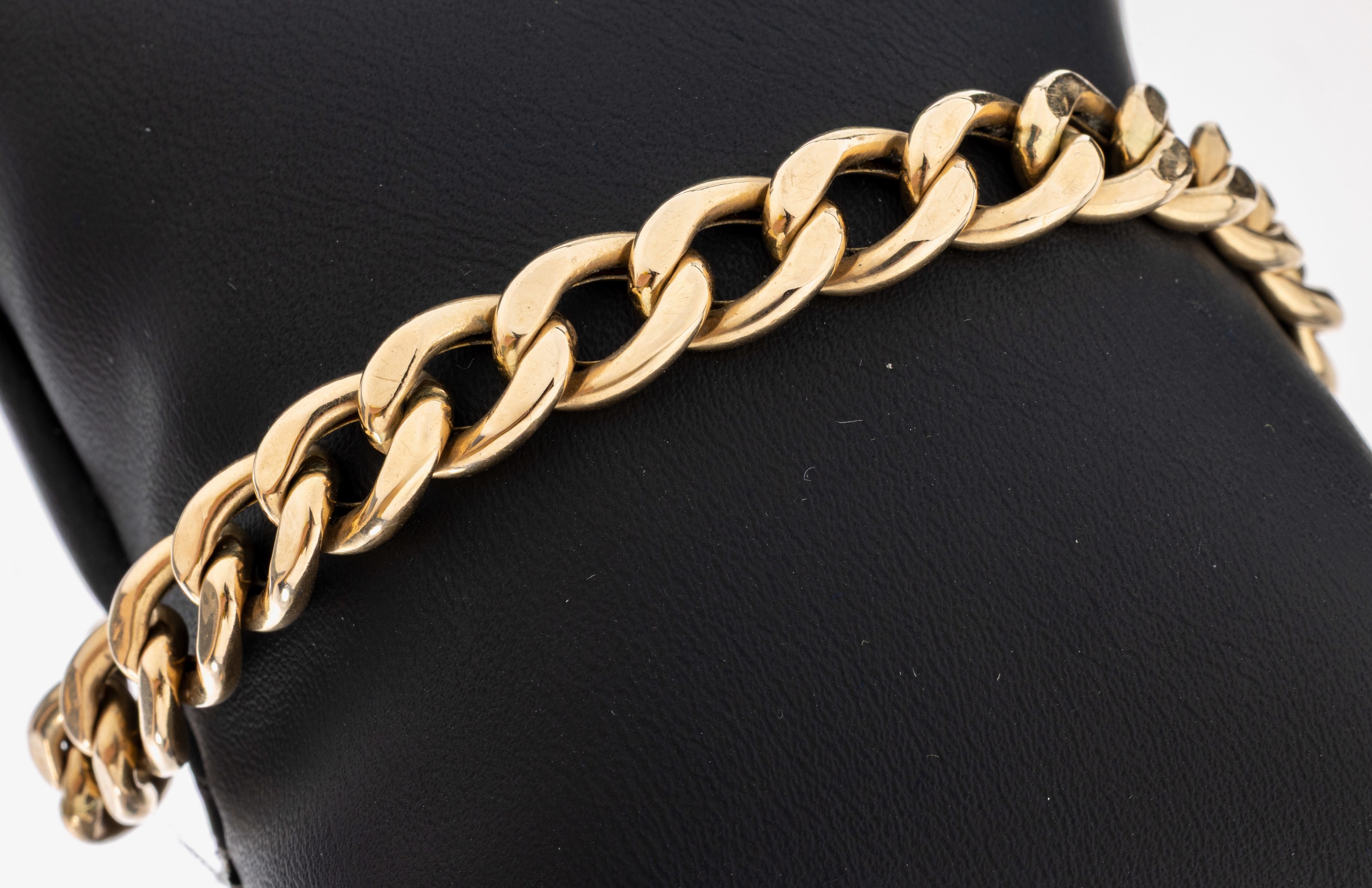 Image 27085896 - 14 kt Gold Armband, GG 585/000 gepr., hohl gearbeitet, L. ca. 18 cm, ...