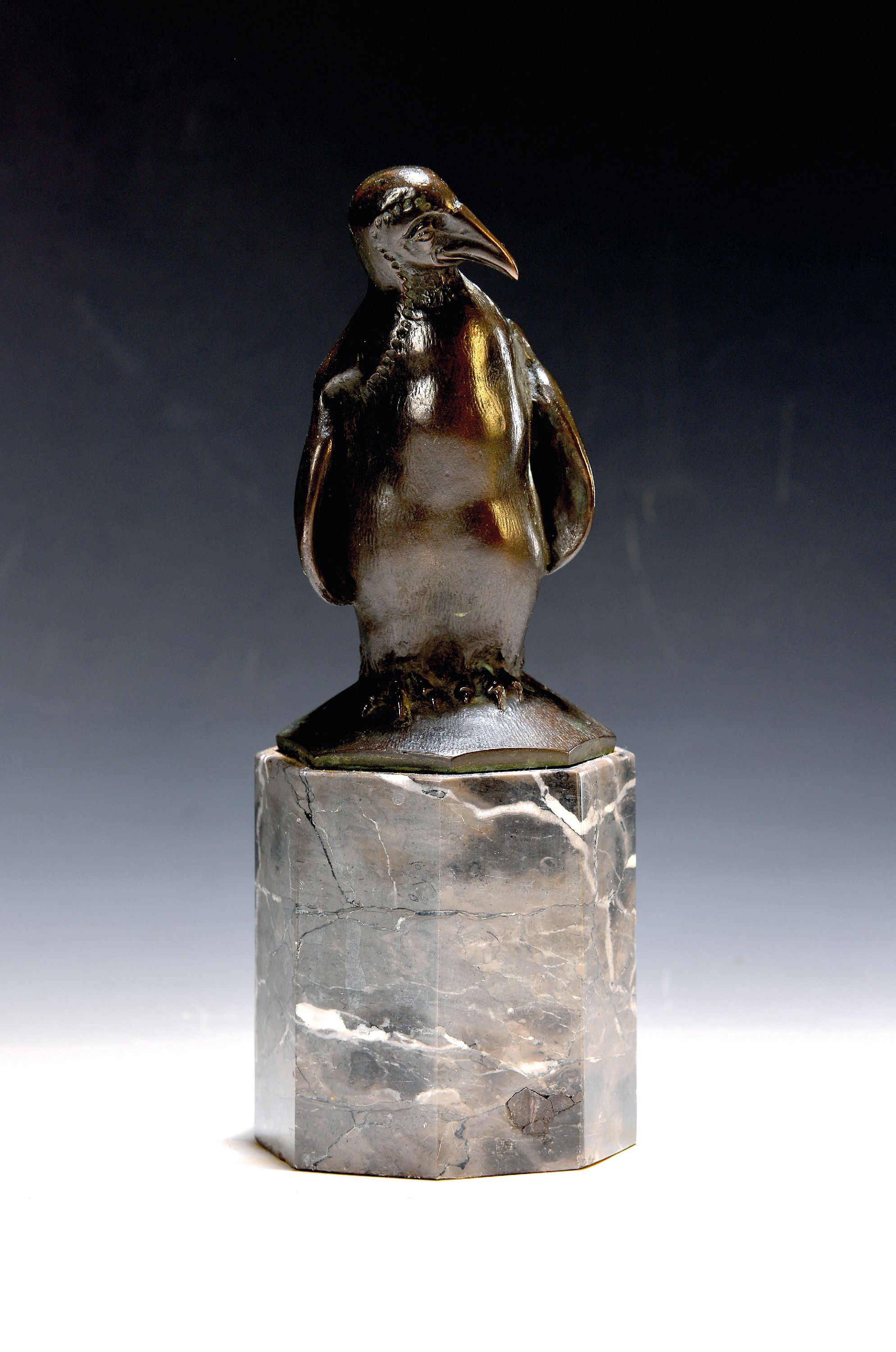 Image 27085995 - Franz Nachtmann, 1883-1942 Munich, bronze figurine, dark brown patina, standing ...
