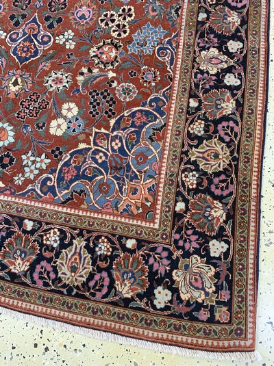 27086018a - Keschan Kork alt, Persien, Anfang 20.Jhd, Korkwolle auf Baumwolle, ca. 212 x 130 cm, ...