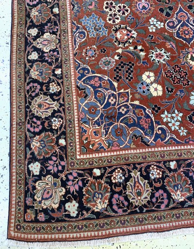 27086018b - Keschan Kork alt, Persien, Anfang 20.Jhd, Korkwolle auf Baumwolle, ca. 212 x 130 cm, ...