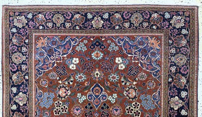 27086018c - Keschan Kork alt, Persien, Anfang 20.Jhd, Korkwolle auf Baumwolle, ca. 212 x 130 cm, ...