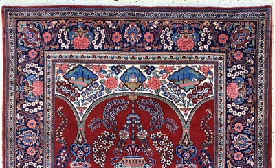 27086020a - Keschan Kork alt, Persien, Anfang 20.Jhd, Korkwolle auf Baumwolle, ca. 200 x 130 cm, ...