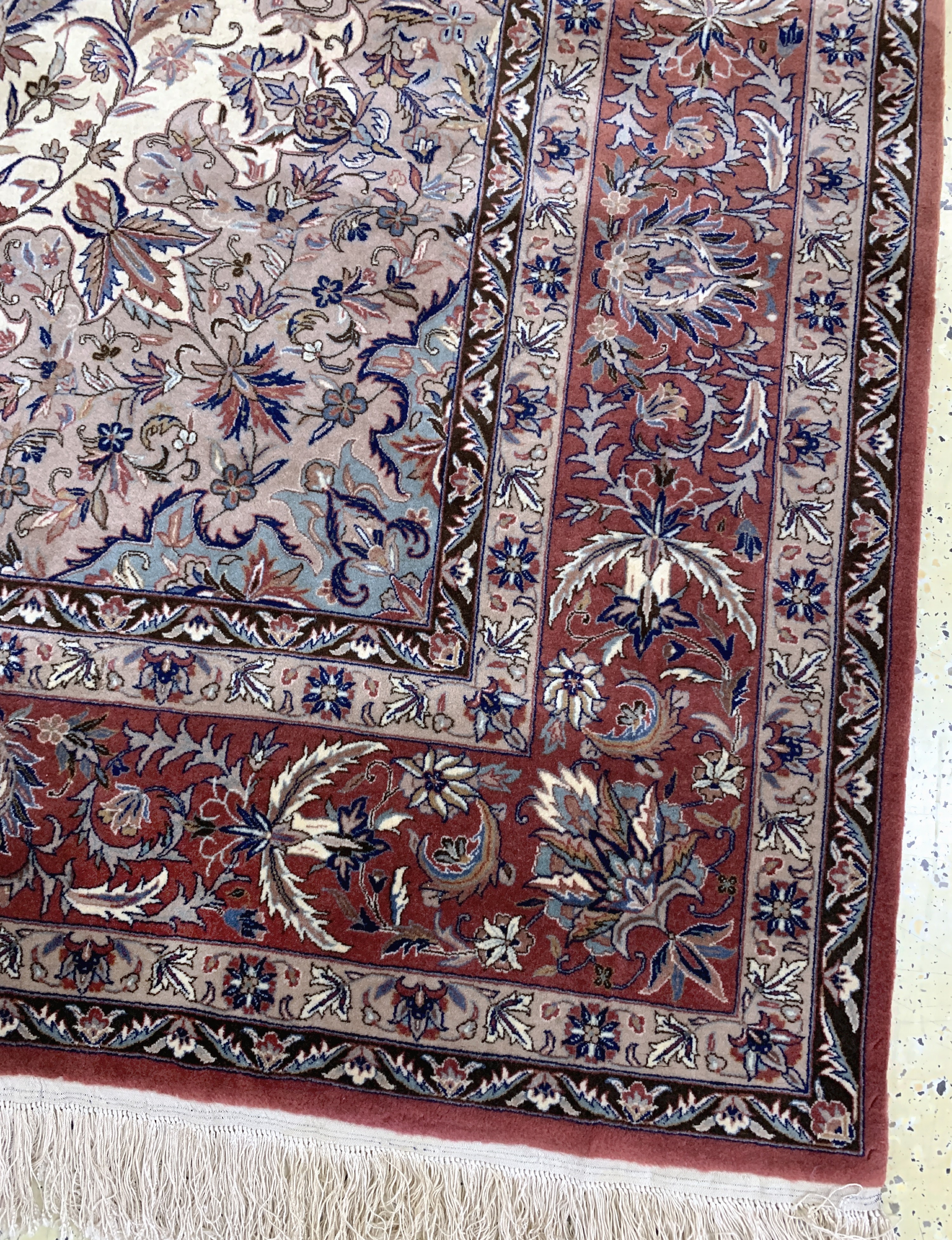 Detail f: Esfahan fein, China, Ende 20.Jhd, Korkwolleauf Seide, ca. 320 x 245 cm, EHZ: 2