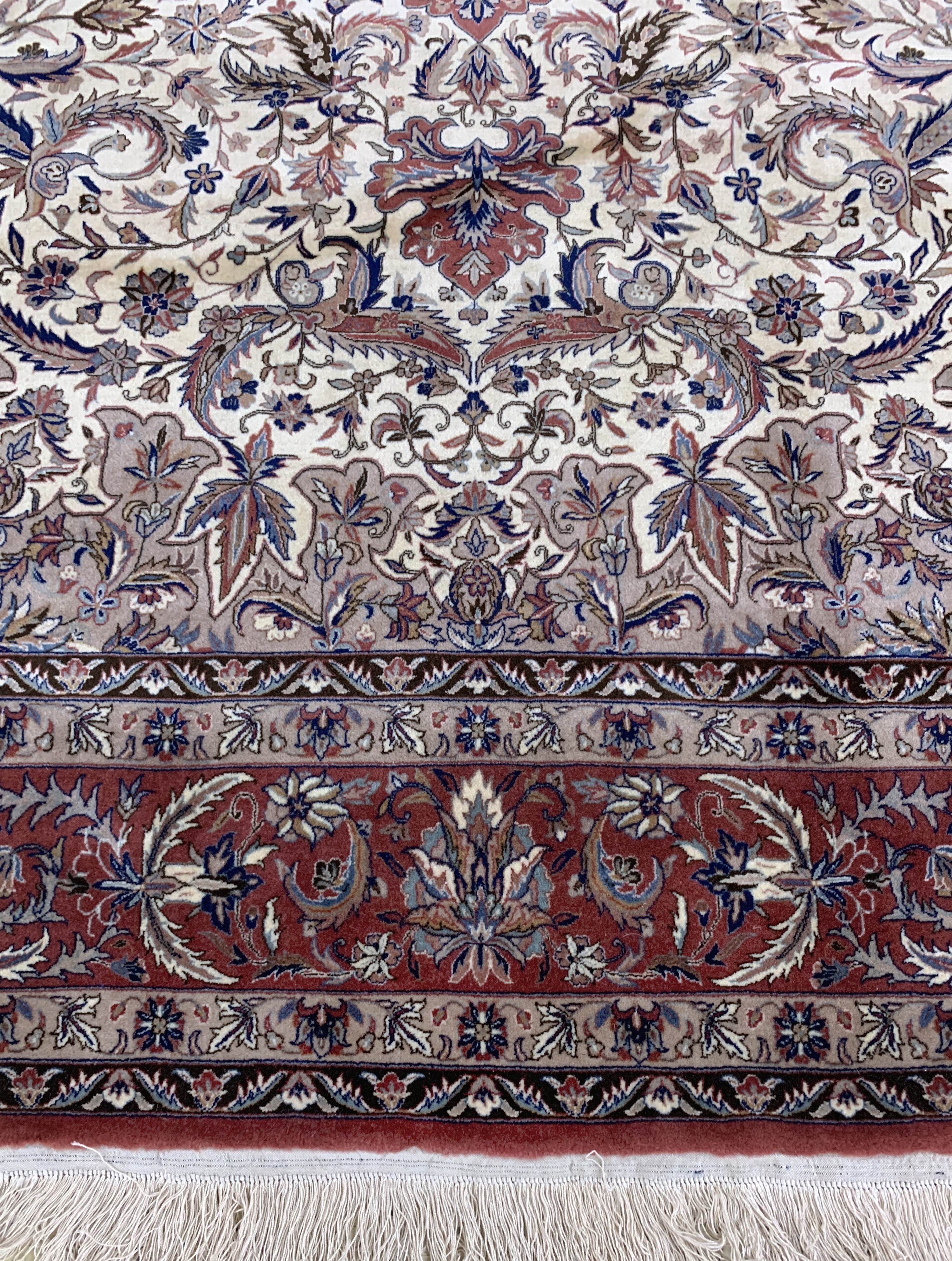 Detail g: Esfahan fein, China, Ende 20.Jhd, Korkwolleauf Seide, ca. 320 x 245 cm, EHZ: 2