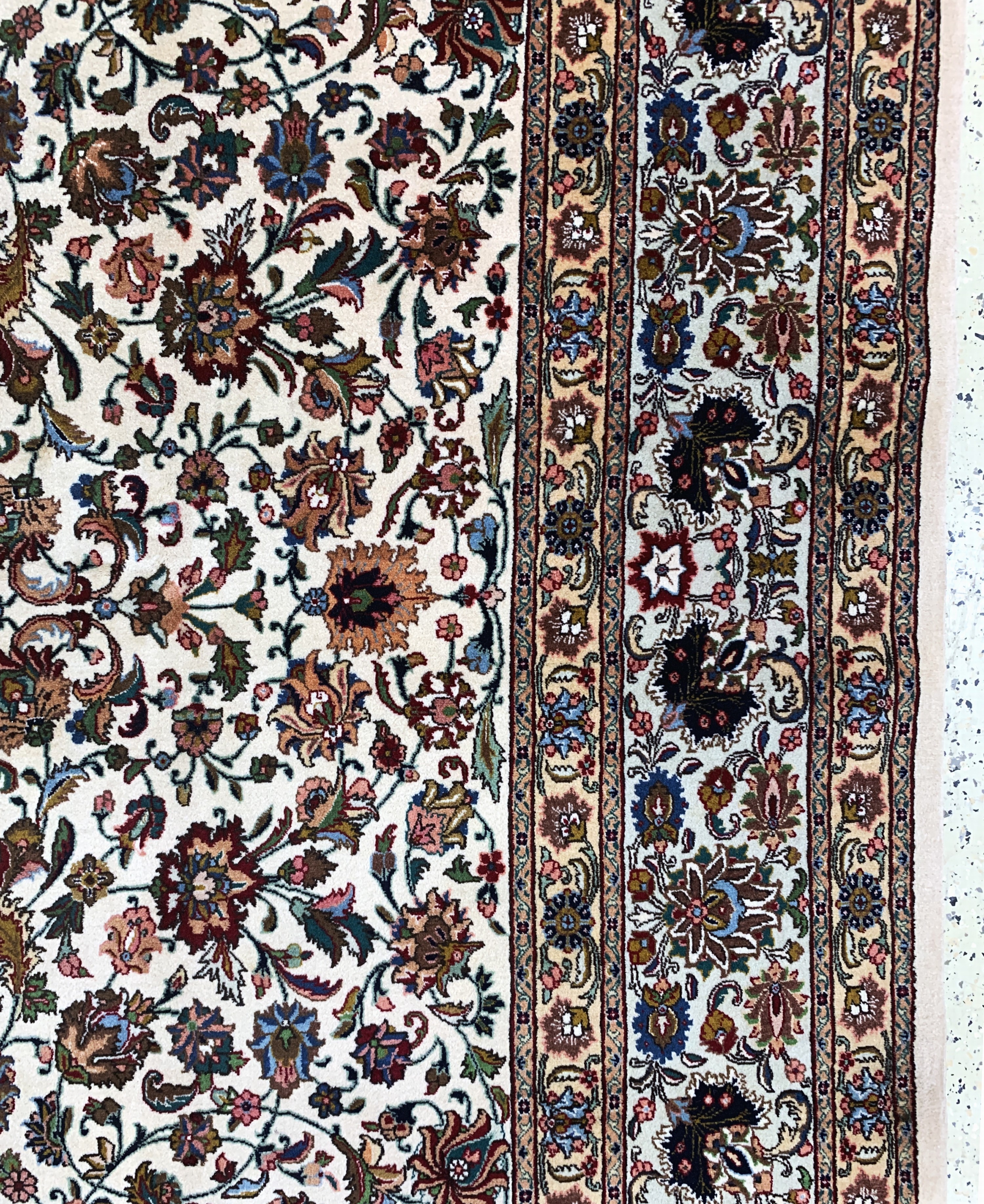 Detail f: Täbriz alt, Persien, Mitte 20.Jhd, Wolle auf Baumwolle, ca. 412 x 330 cm, EHZ: 2