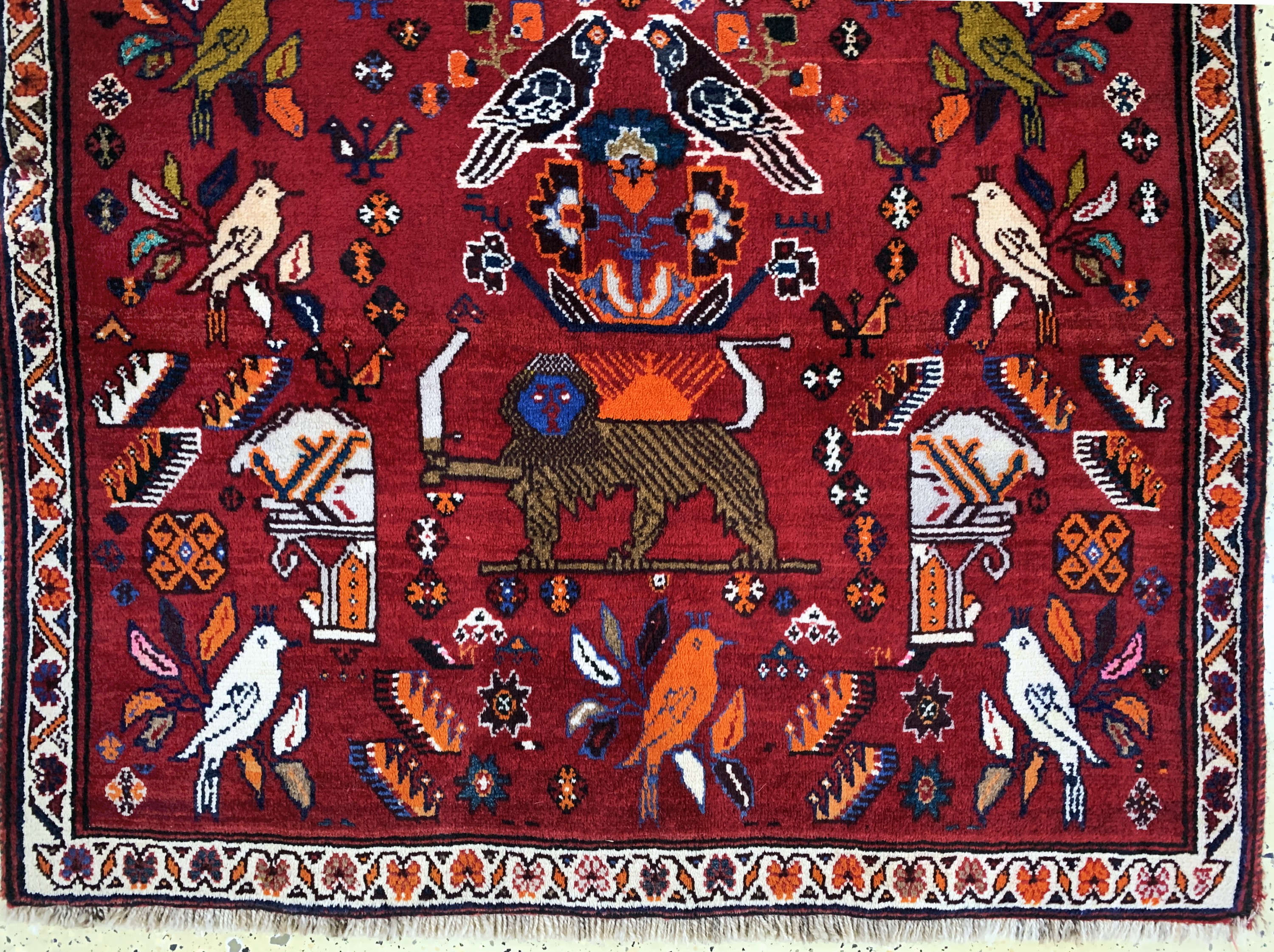 Detail c: Ghaschgai alt, Persien, Mitte 20.Jhd, Wolleauf Wolle, ca. 205 x 125 cm, EHZ: 2