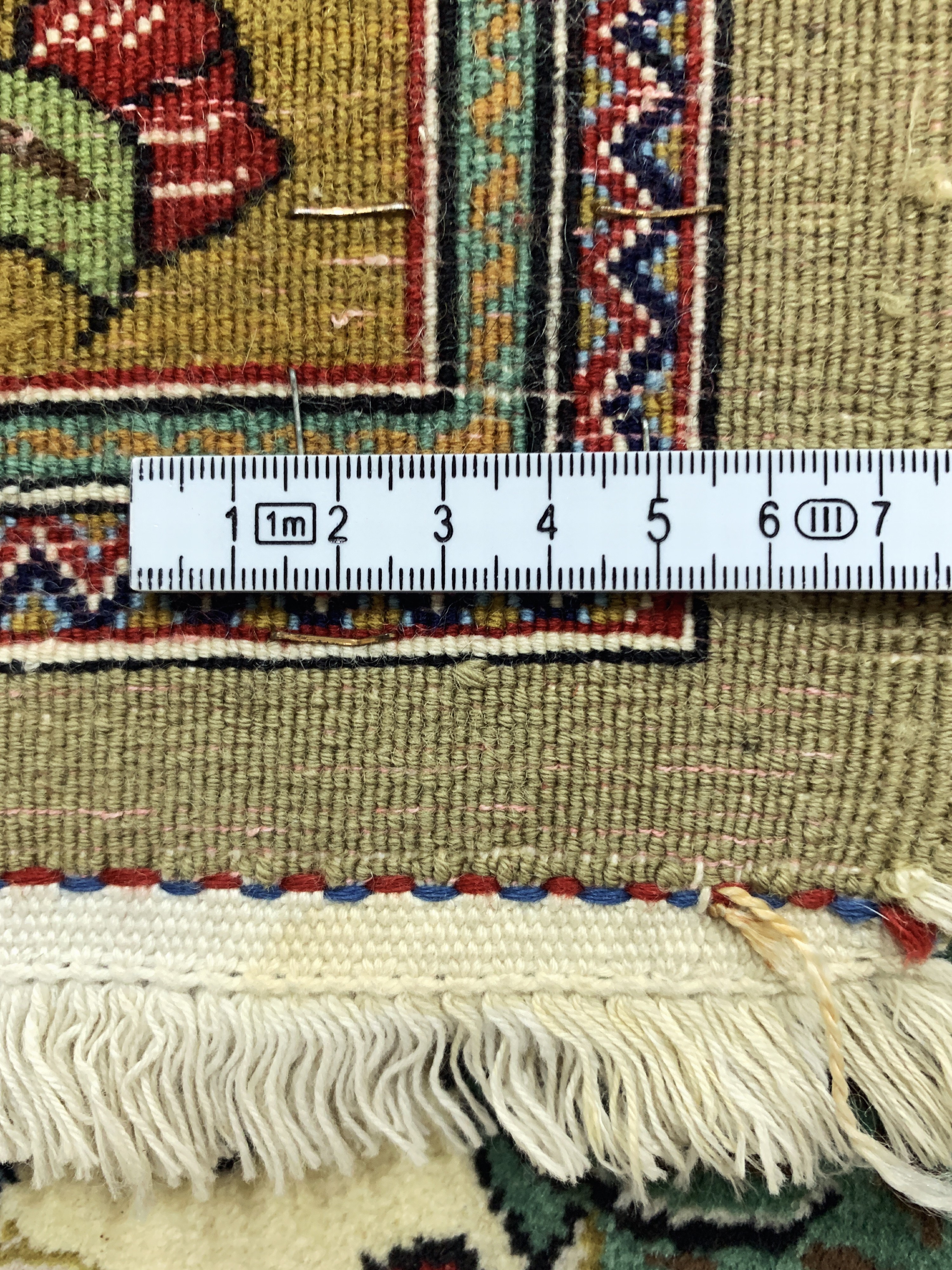 Detail g: Ghom Kork fein signiert, Persien, Mitte 20.Jhd, Korkwolle auf Baumwolle, ca. 200 x 135cm, EHZ: 2