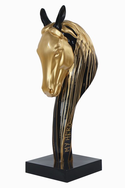 SKULPTUR Pferdekopf Pop Art