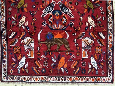 27086292c - Ghaschgai alt, Persien, Mitte 20.Jhd, Wolleauf Wolle, ca. 205 x 125 cm, EHZ: 2 ...