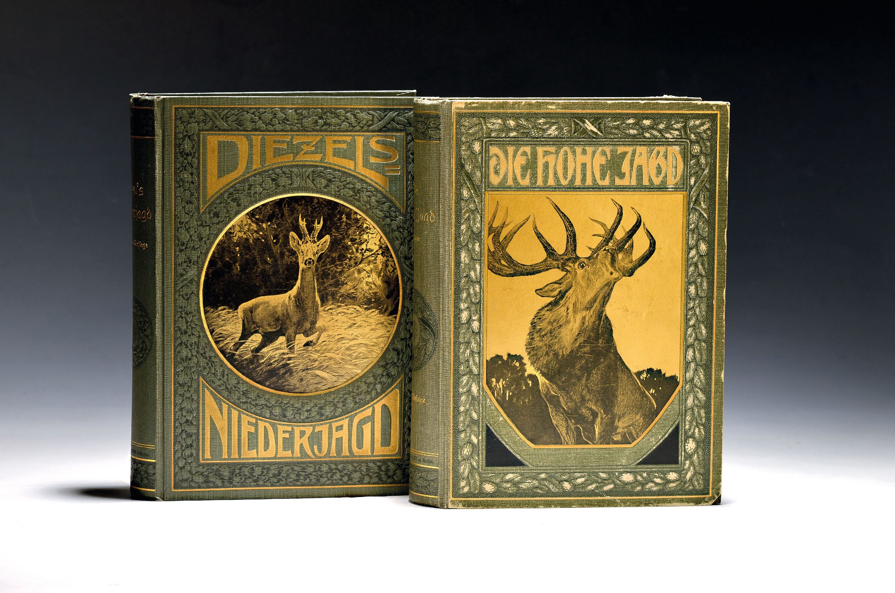 Image 27086312 - Zwei Bücher zur Jagd: Diezels Niederjagd, 13. Auflage, Prachtausgabe Berlin 1922, reich ...