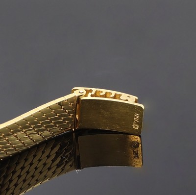 27086302c - IWC Damenarmbanduhr in GG 750/000, Schweiz um 1965, Handaufzug, orig. Goldband, Boden ...