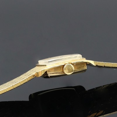 27086302d - IWC Damenarmbanduhr in GG 750/000, Schweiz um 1965, Handaufzug, orig. Goldband, Boden ...