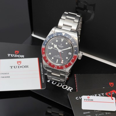 Image TUDOR Black Bay GMT chronometer gents wristwatch reference 79830RB, self winding, ...