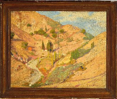 27086485k - Julius Wentscher d.J., 1881 Königsberg-1961 Berlin, Landschaft in Griechenland, Öl/ ...