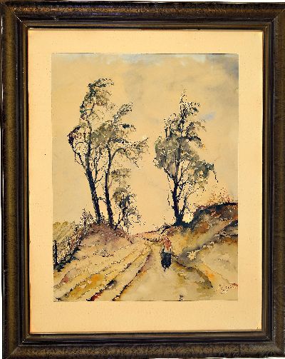 27086669k - Josef Selde-Hindenburg, geb. 1887 Groß-Nimburg Oberschlesien, Frau auf einem Baum ...