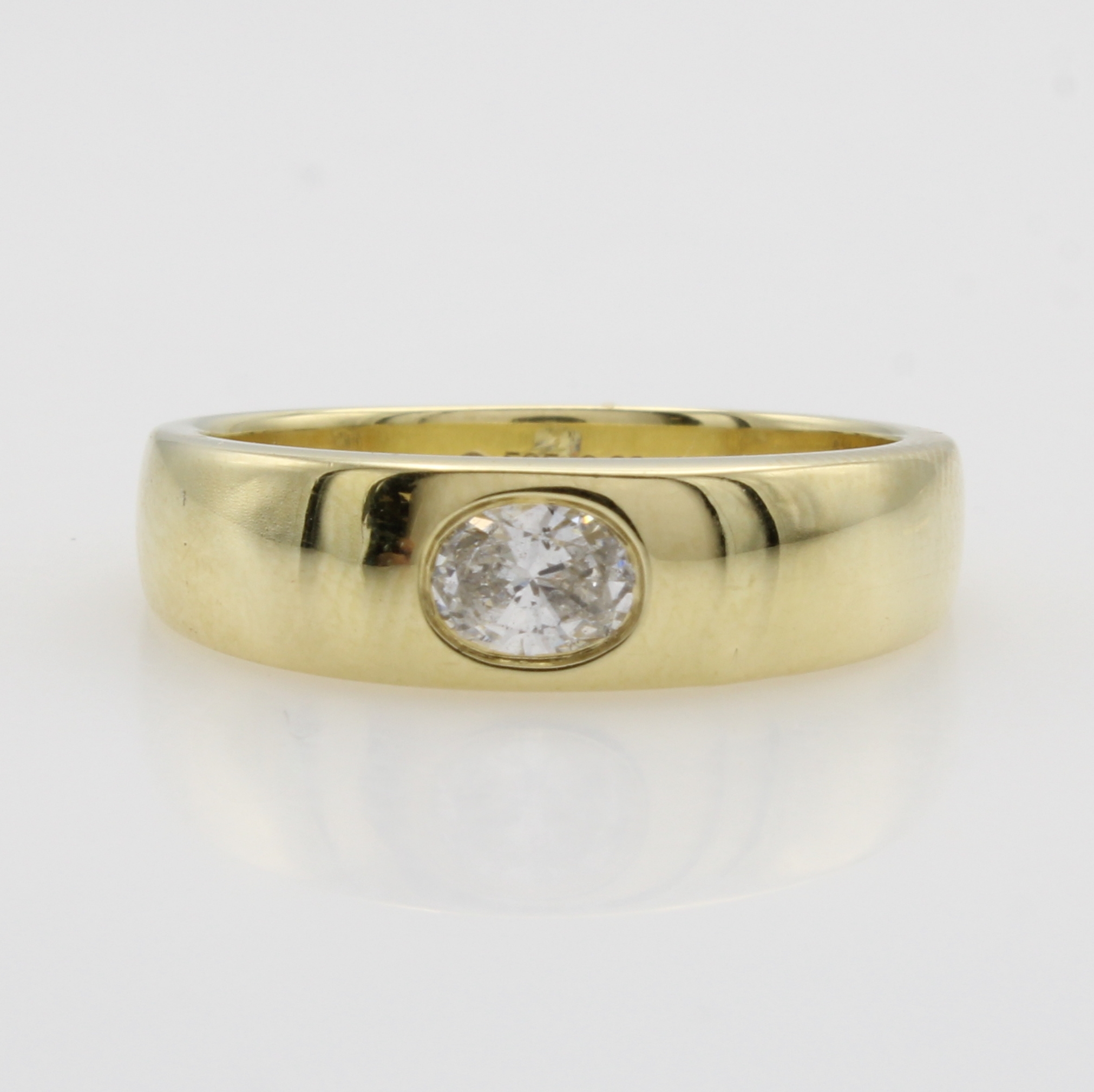 Image 27086838 - Ring mit Diamant, GG 585/000, Diam. ca. 0.29 ct Weiß/p1, RW ca. 56 Schätzpreis: 2300, ...