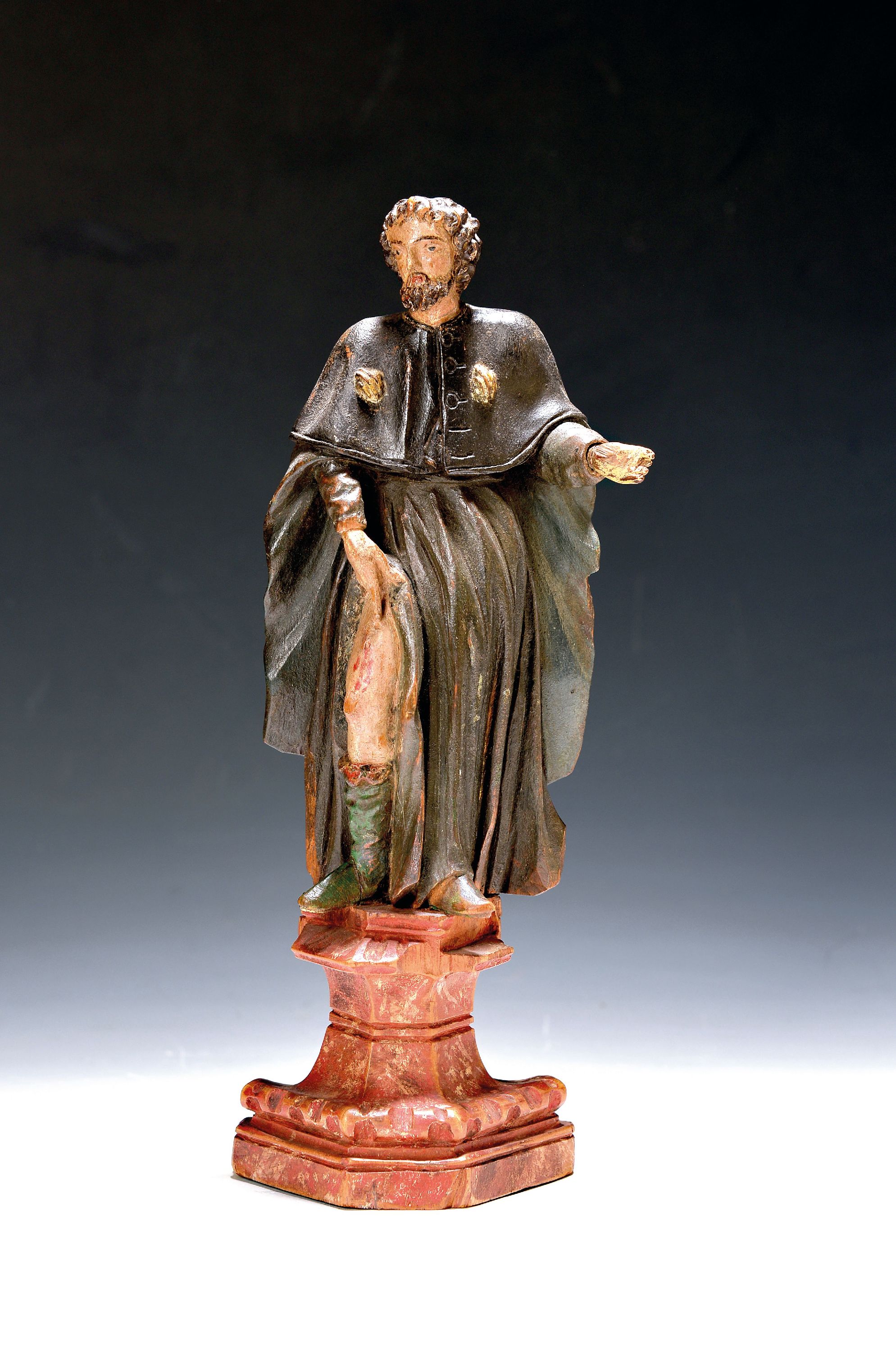 Image 27087180 - Heiligenfigur des Hl. Rochus, süddeutsch, 2.Hälfte 18.Jh., Lindenholz vollplastisch ...