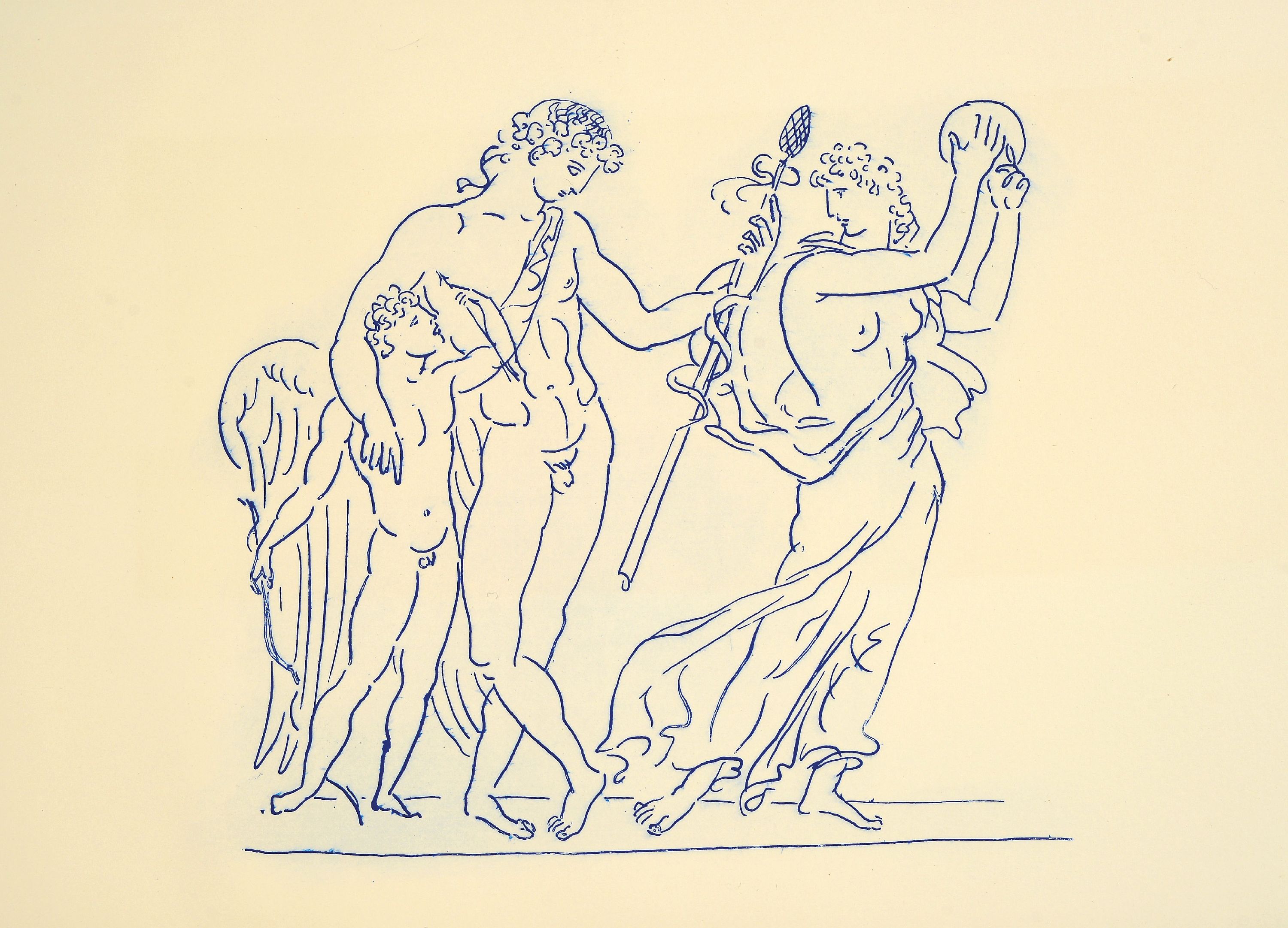 Image 27087197 - Arno Breker, 1900 Elberfeld-1991 Düsseldorf, Radierung auf Arches, ´Armor und Psyche´, ...