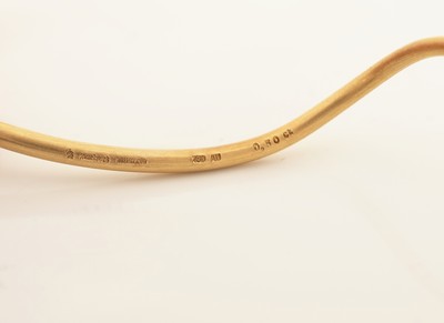 27087189b - Ausgefallene 18 kt Gold Brillant-Anstecknadel, GG 750/000, Oberfläche sat., ...