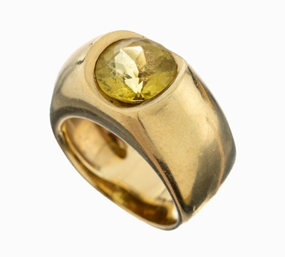 Image 14 kt Gold Heliodor-Ring, GG 585/000, rundfacett. Heliodor ca. 2.50 ct, RW 54, ca. 15.7 ...
