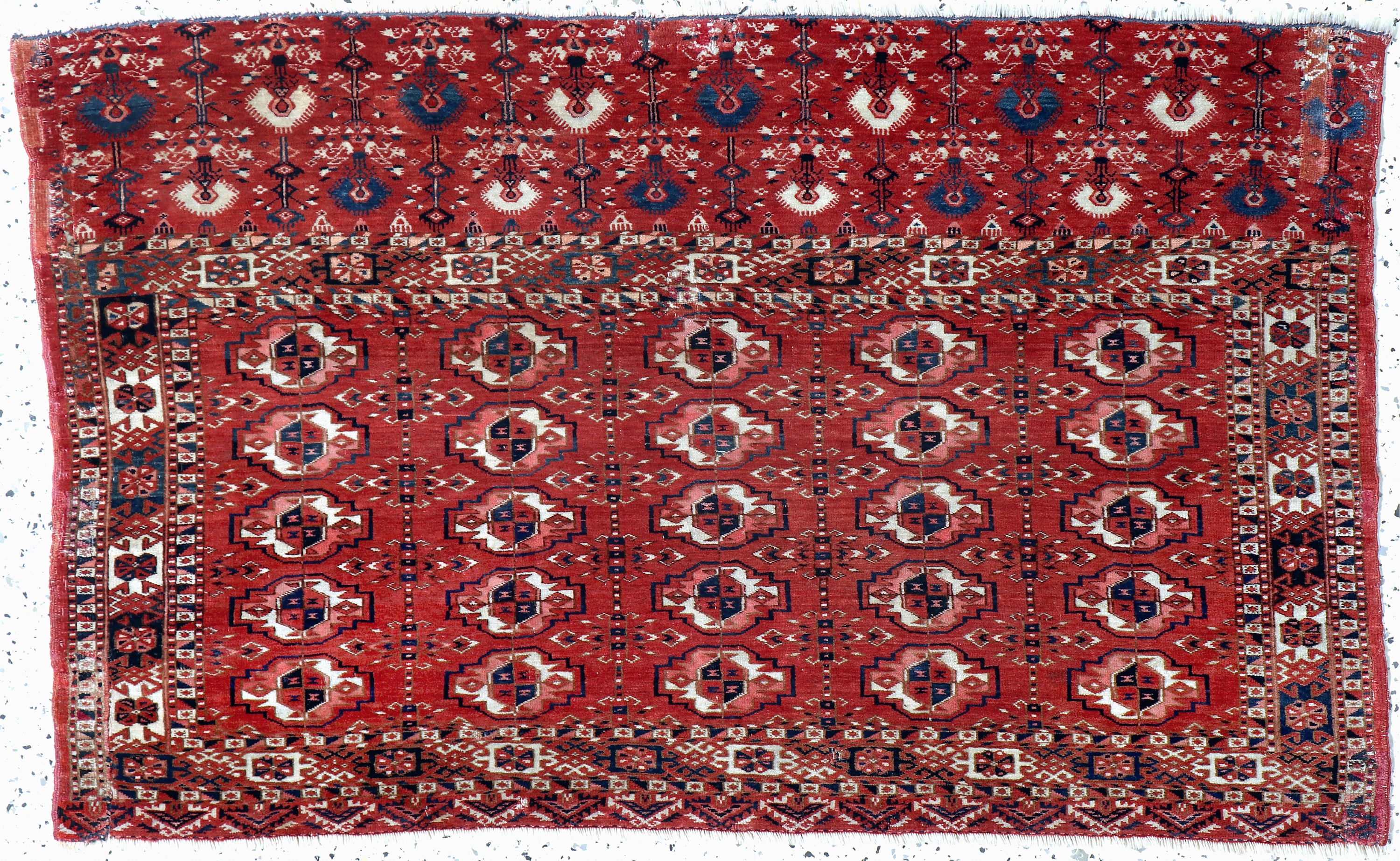 Image 27087741 - Tekke Tschowal antik, Turkmenistan, 19.Jhd,Wolle auf Wolle, ca. 120 x 75 cm, EHZ: 2-3, ...