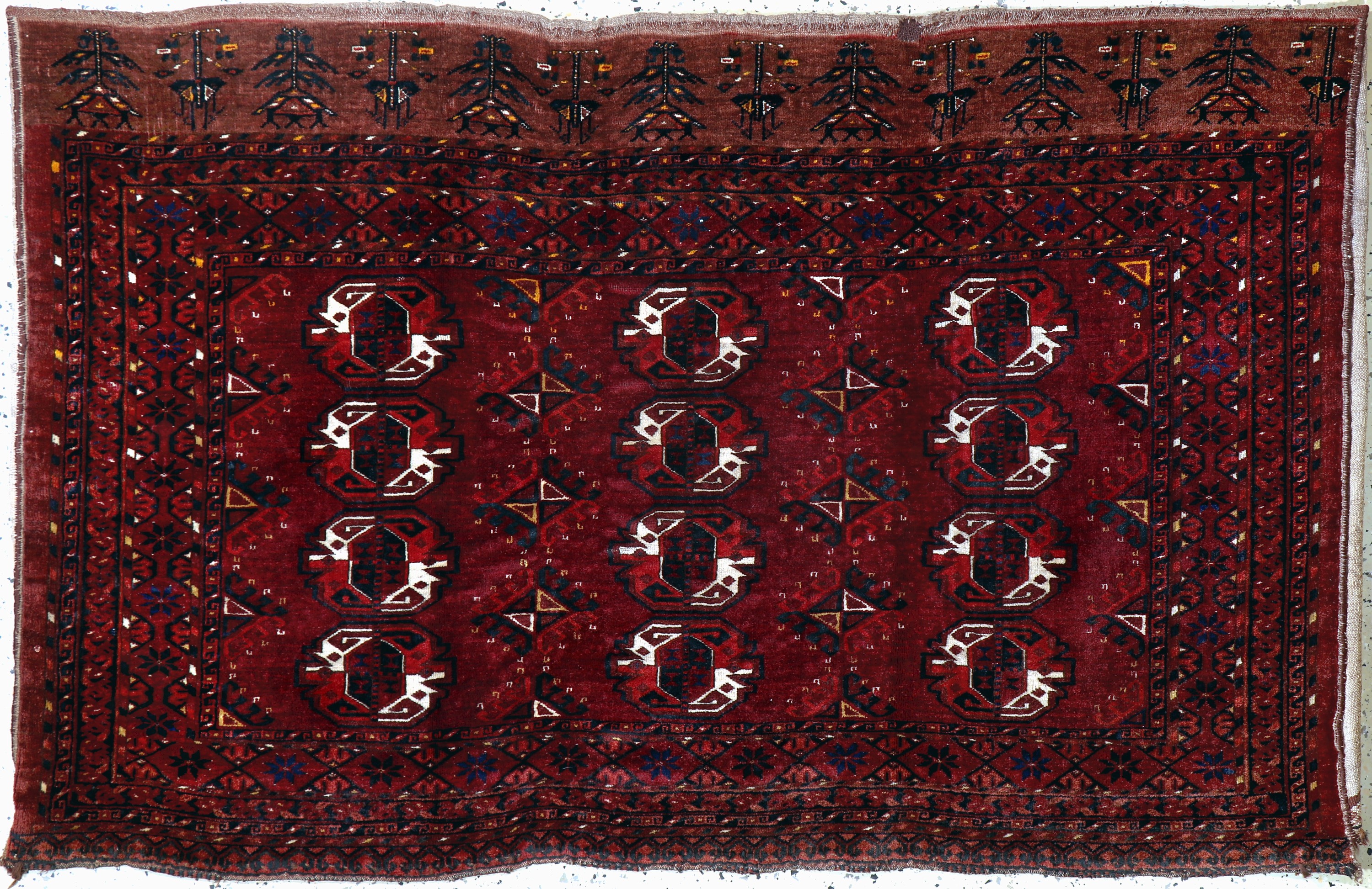 Image 27087760 - Kisil-Ayak Tschowal antik, Turkmenistan, um1900, Wolle auf Wolle, ca. 175 x 115 cm, ...
