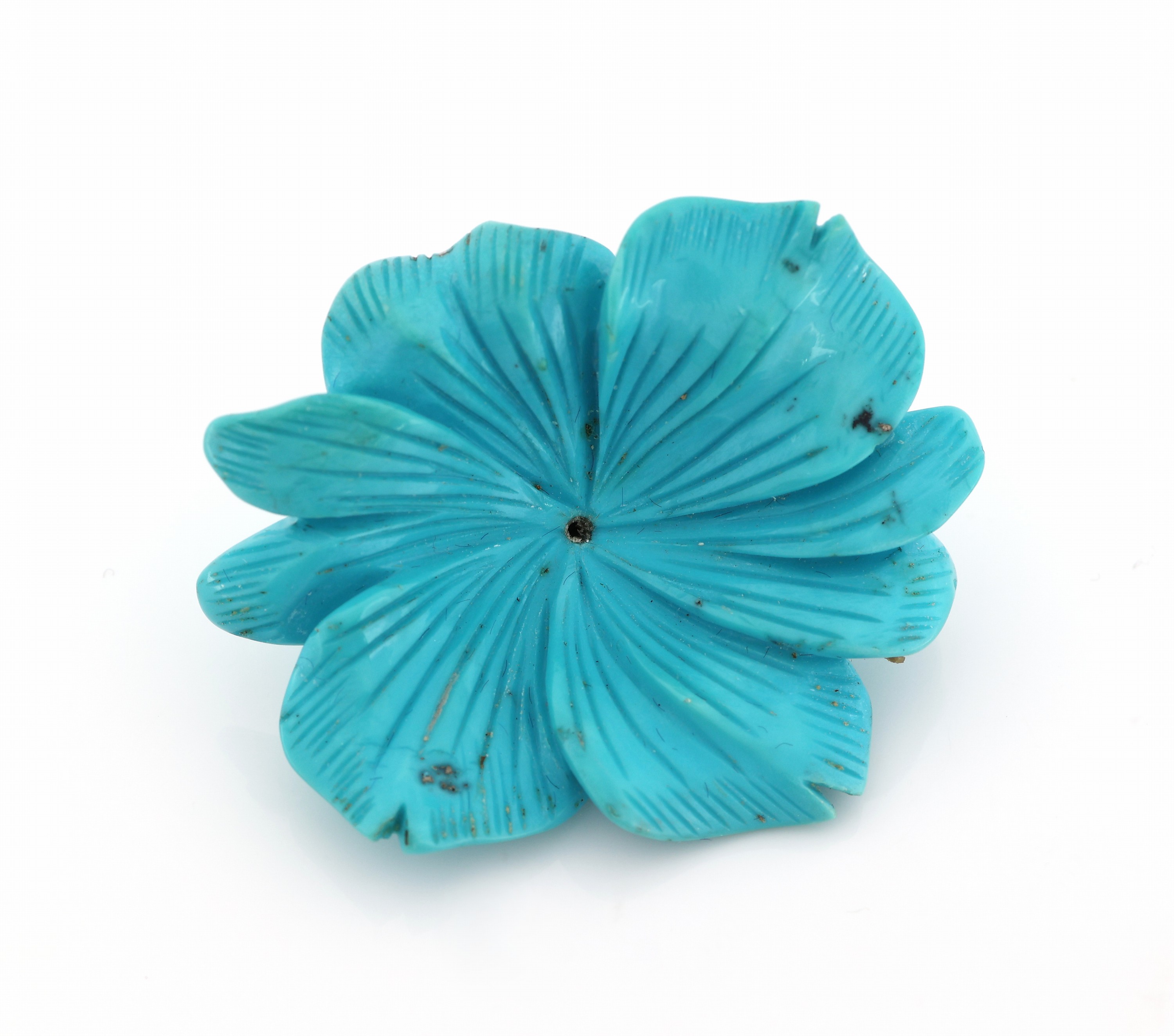 Image 27088077 - Lose Türkis-Blüte, fein geschnitten, Schleifarbeit aus Idar-Oberstein, mittig ...