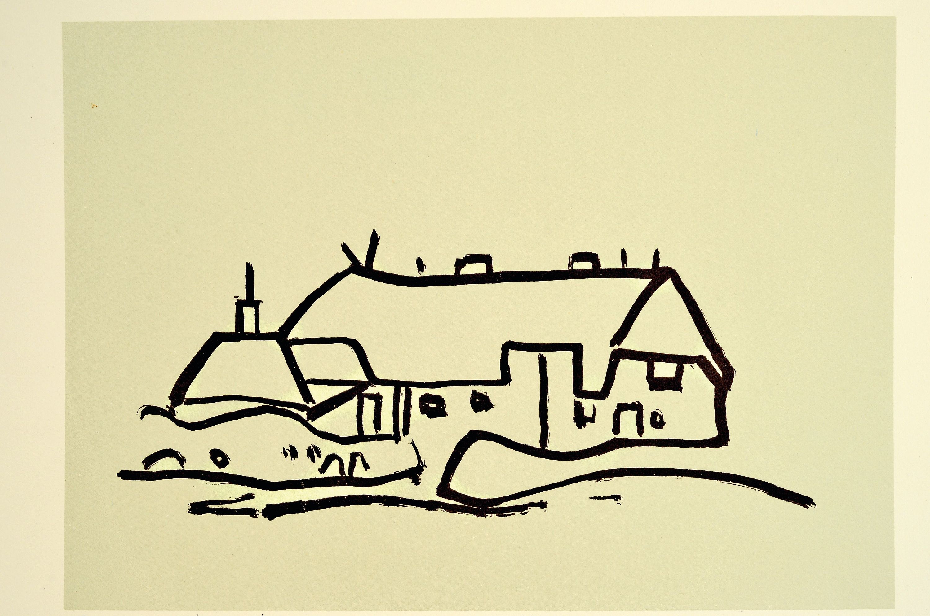 Detail a: Siegward Sprotte, 1913 Potsdam-2004 Sylt, Konvolut aus 5 Lithographien "Haus in Kampen", 1971, 55x42 cm; "Haus auf Sylt 1973", ...